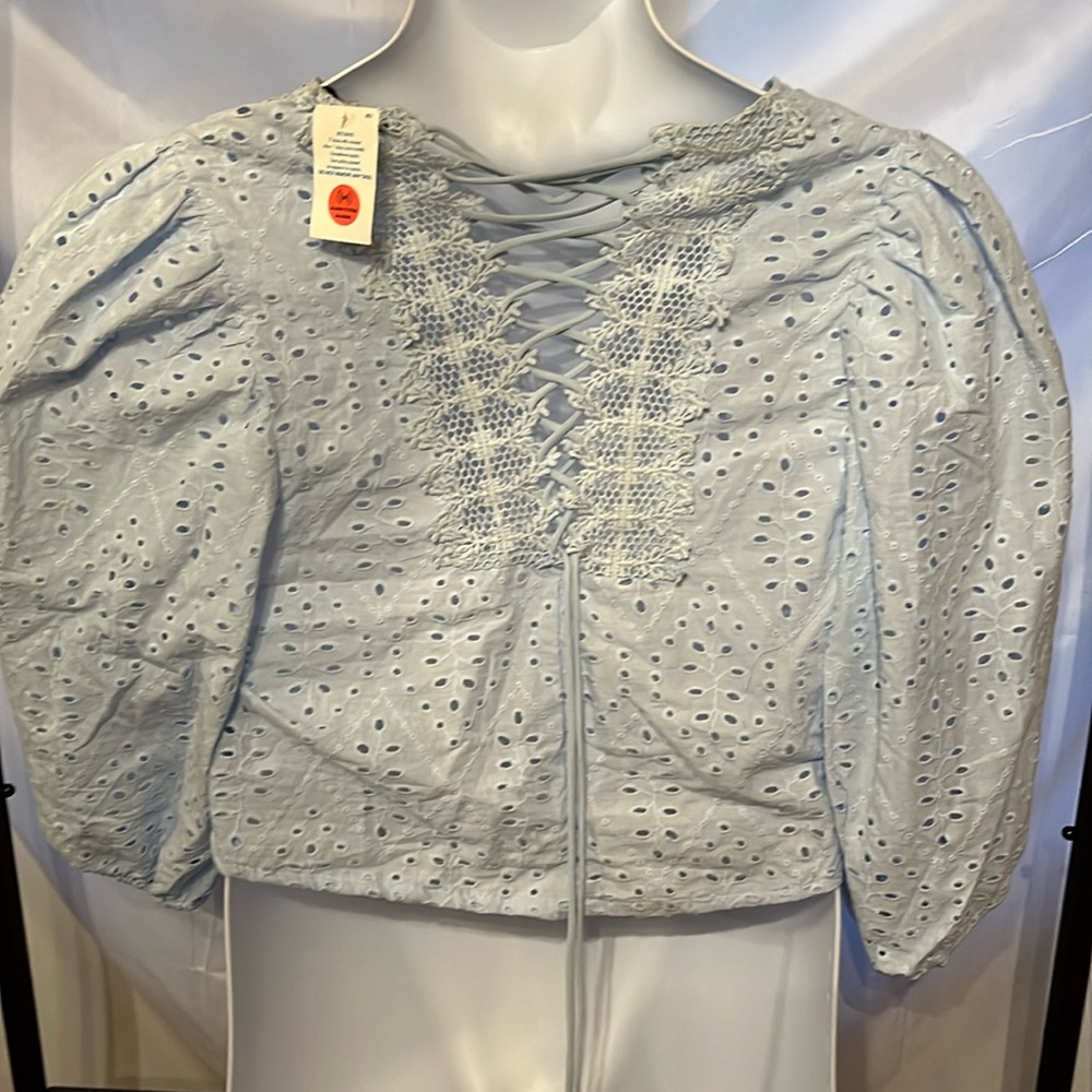 Lights blue top